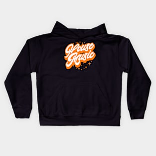 HOUSE MUSIC  - Signature And Stars (white/orange) Kids Hoodie